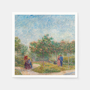 Vincent van Gogh - Garden in Montmarte with Lovers Napkin