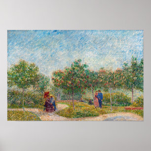 Vincent van Gogh - Garden in Montmarte with Lovers Poster