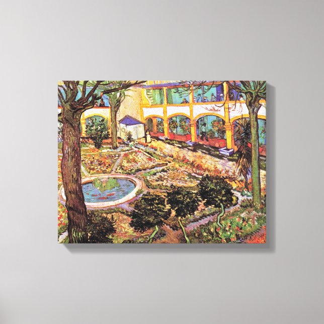 Vincent Van Gogh - Garden Of The Hospital In Arles Canvas Print (Front)