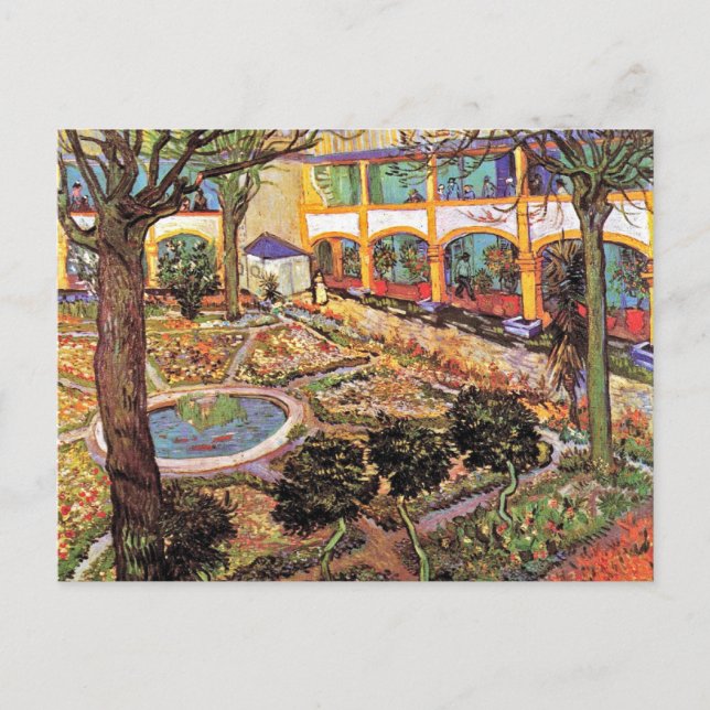 Vincent Van Gogh - Garden Of The Hospital In Arles Postcard (Front)