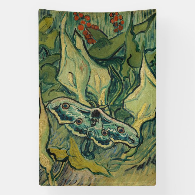 Vincent van Gogh - Giant Peacock Moth Banner (Vertical)