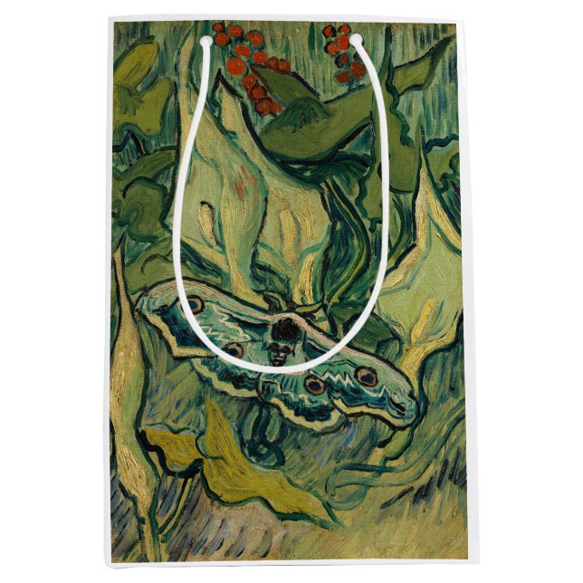 Vincent van Gogh - Giant Peacock Moth Medium Gift Bag (Front)