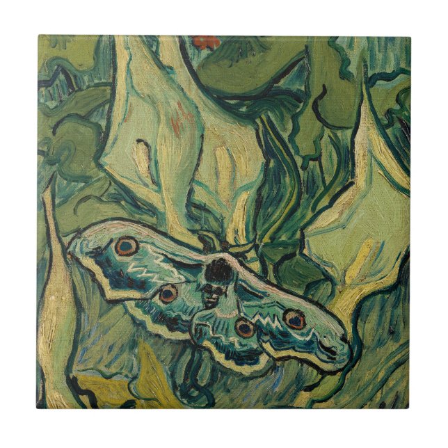 Vincent van Gogh - Giant Peacock Moth Tile (Front)