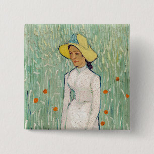 Vincent van Gogh - Girl in White 15 Cm Square Badge