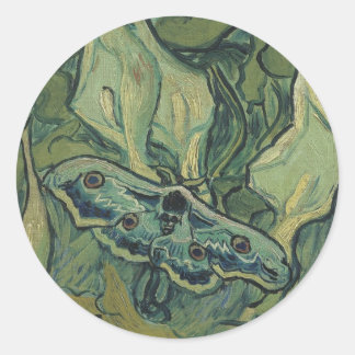 Vincent van Gogh - Great Peacock Moth Classic Round Sticker
