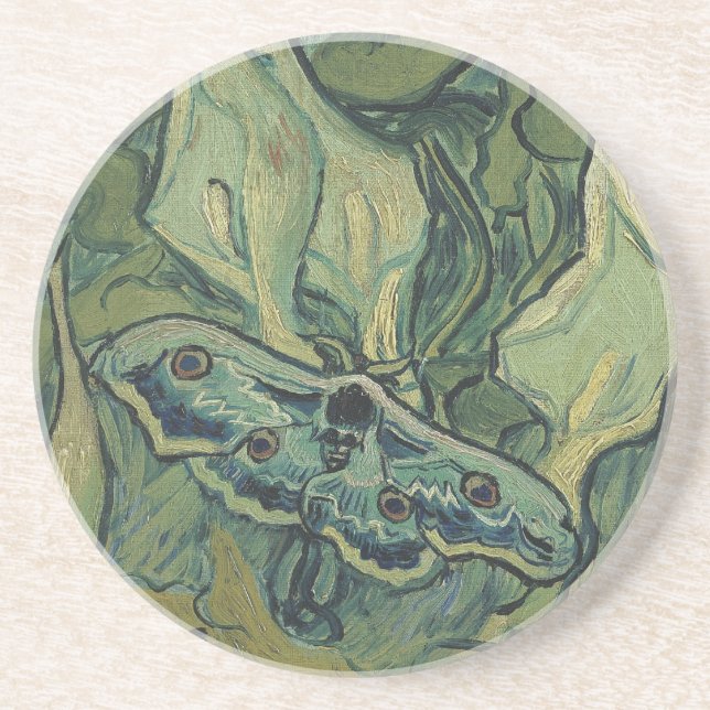 Vincent van Gogh - Great Peacock Moth Coaster (Front)