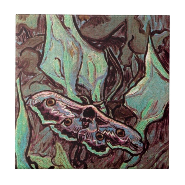 Vincent Van Gogh - Great Peacock Moth Fine Art Tile (Front)