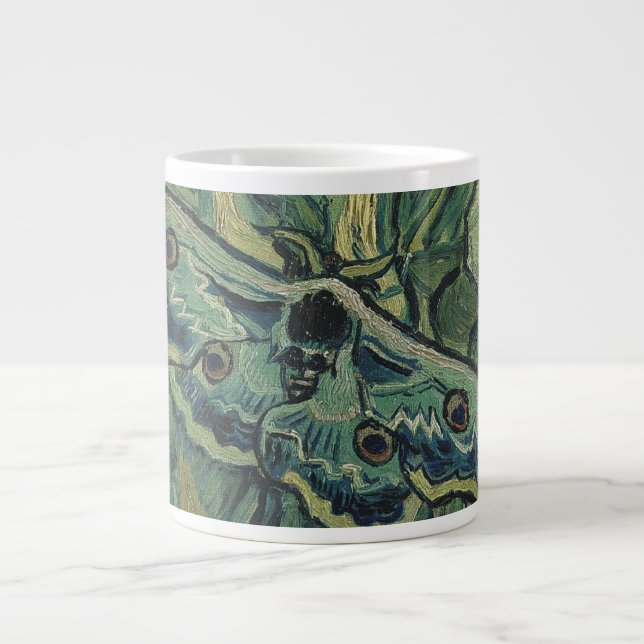 Vincent van Gogh - Great Peacock Moth Large Coffee Mug (Front)