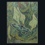 Vincent van Gogh - Great Peacock Moth Notebook<br><div class="desc">Great Peacock Moth (1889) by Vincent van Gogh is a vintage fine art still life post impressionism nature painting. An insect, the Emperor Moth, in a spring garden with Calla Lily flowers and other plants. Van Gogh called it a 'death's-head moth' and painted a skull on the back of its...</div>