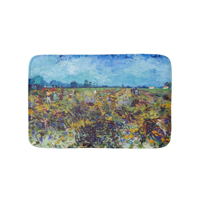 Vincent van Gogh - Green Vineyard Bath Mat (Front)
