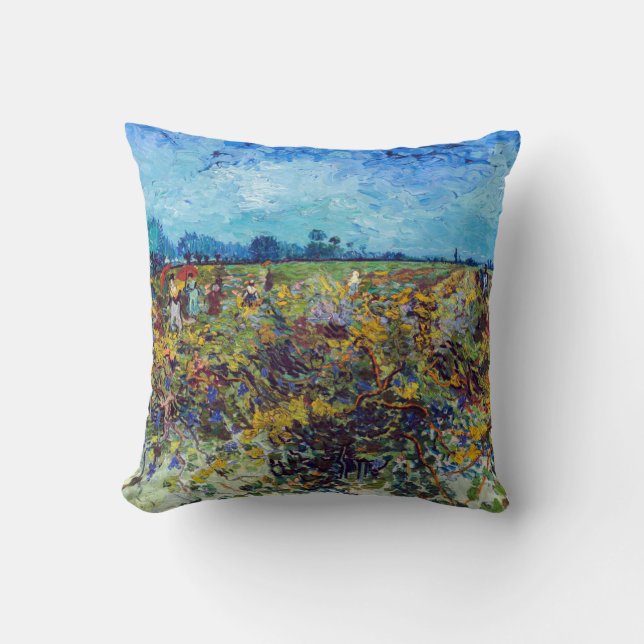 Vincent van Gogh - Green Vineyard Cushion (Front)