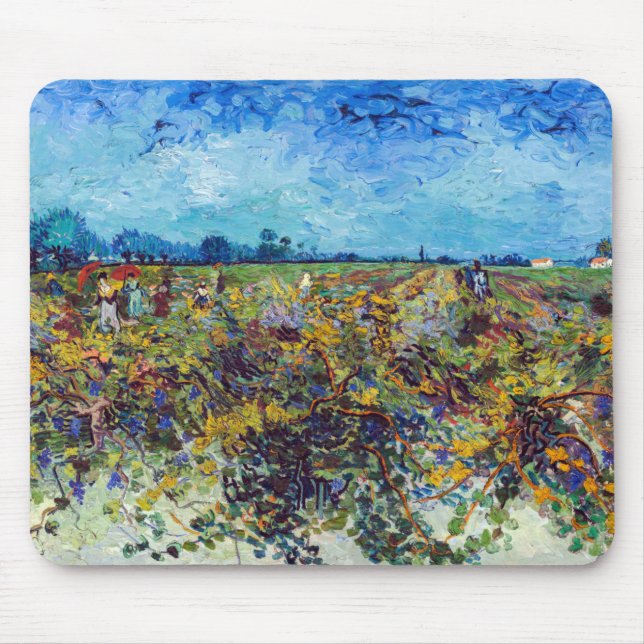 Vincent van Gogh - Green Vineyard Mouse Mat (Front)