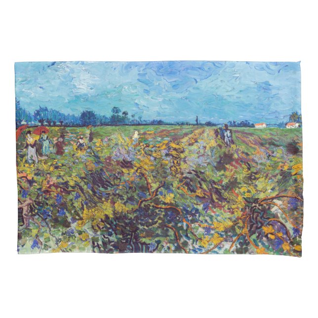 Vincent van Gogh - Green Vineyard Pillowcase (Front)