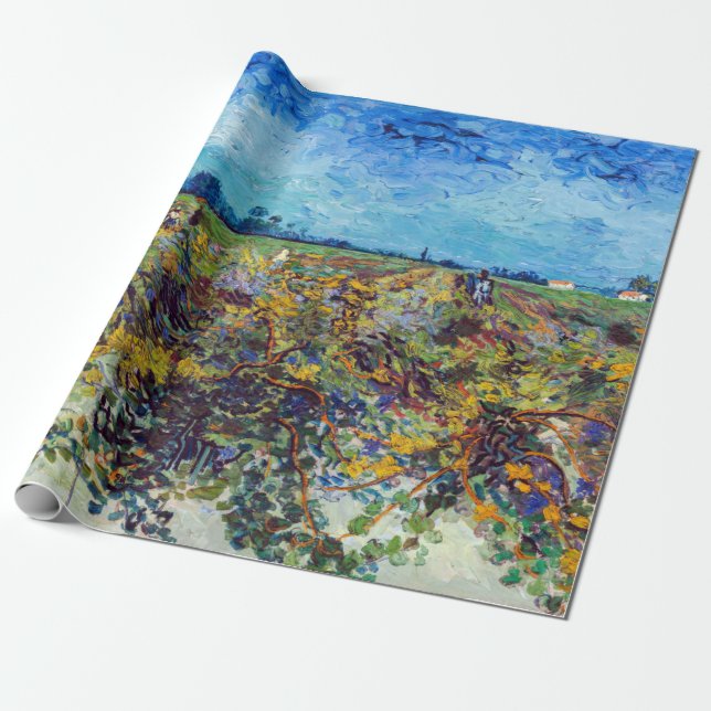 Vincent van Gogh - Green Vineyard Wrapping Paper (Unrolled)