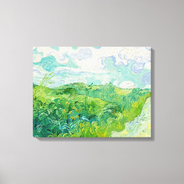 Vincent van Gogh - Green Wheat Field, Auvers Canvas Print (Front)
