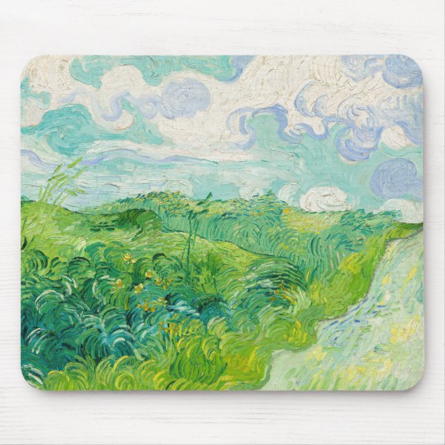 Vincent van Gogh - Green Wheat Field, Auvers Mouse Mat (Front)