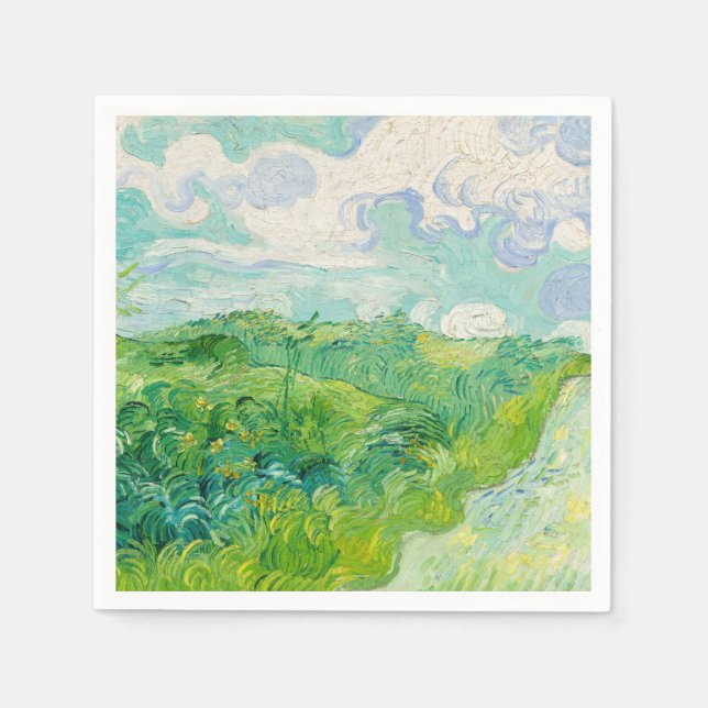 Vincent van Gogh - Green Wheat Field, Auvers Napkin (Front)