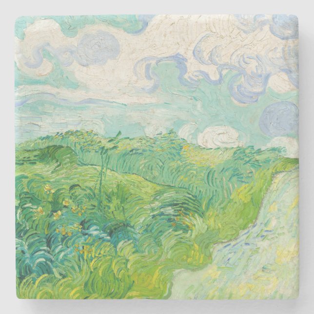 Vincent van Gogh - Green Wheat Field, Auvers Stone Coaster (Front)