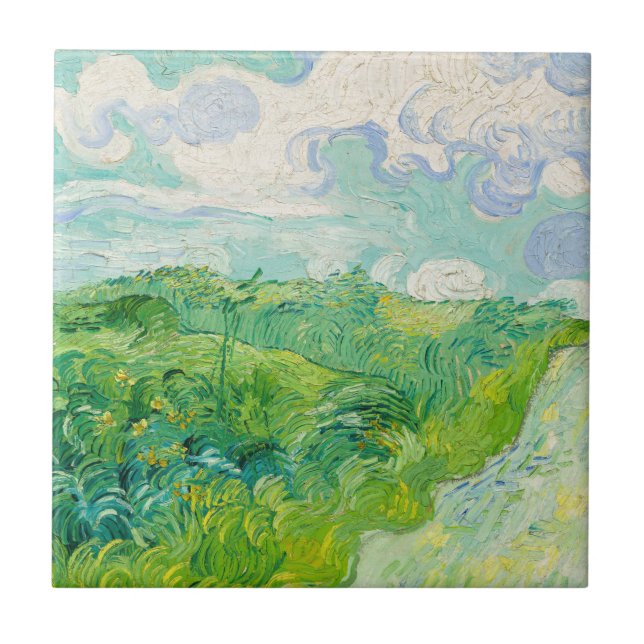 Vincent van Gogh - Green Wheat Field, Auvers Tile (Front)