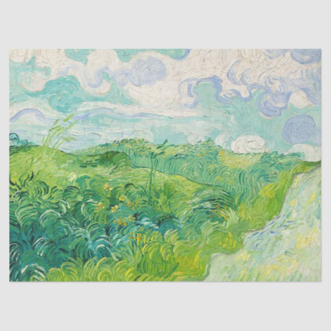 Vincent van Gogh - Green Wheat Field, Auvers Tissue Paper (Front)
