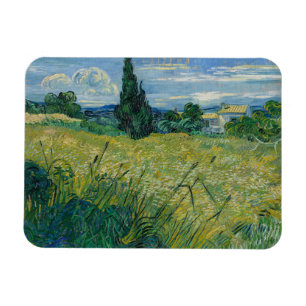 Vincent Van Gogh, Green Wheat Field with Cypress Magnet