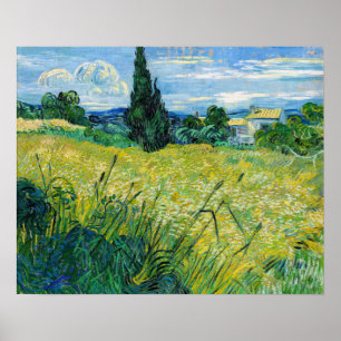 Vincent van Gogh - Green Wheat Field with Cypress Poster