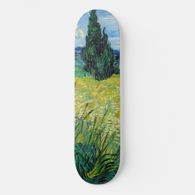 Vincent van Gogh - Green Wheat Field with Cypress Skateboard (Front)