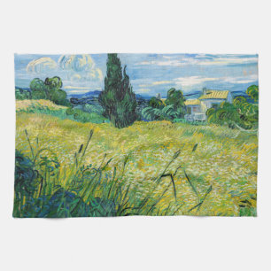 Vincent van Gogh - Green Wheat Field with Cypress Tea Towel