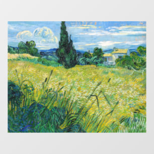 Vincent van Gogh - Green Wheat Field with Cypress Window Cling