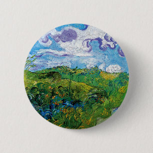 Vincent Van Gogh - Green Wheat Fields In Auvers 6 Cm Round Badge