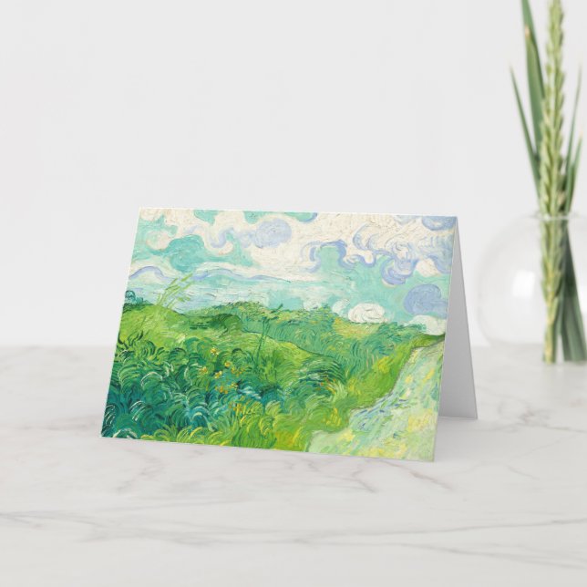 Vincent Van Gogh Green Wheatfield Card (Front)