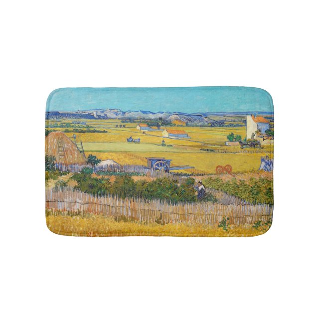 Vincent van Gogh - Harvest at La Crau Bath Mat (Front)