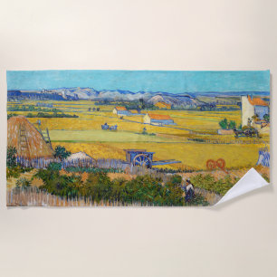 Vincent van Gogh - Harvest at La Crau Beach Towel