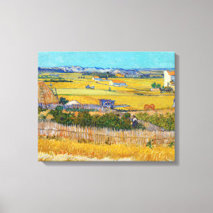 Vincent van Gogh - Harvest at La Crau Canvas Print