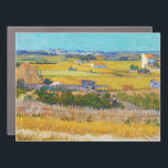 Vincent van Gogh - Harvest at La Crau Car Magnet<br><div class="desc">Harvest at La Crau,  with Montmajour in the Background - Vincent van Gogh,  1888</div>