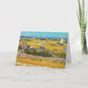 Vincent van Gogh - Harvest at La Crau Card