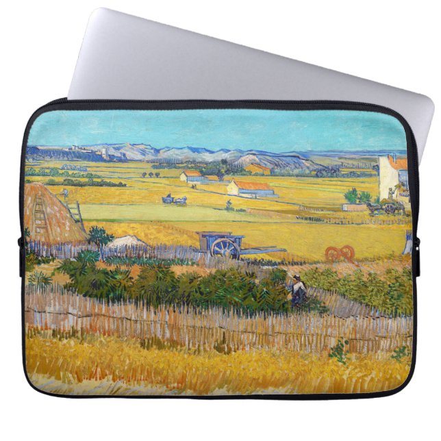 Vincent van Gogh - Harvest at La Crau Laptop Sleeve (Front)