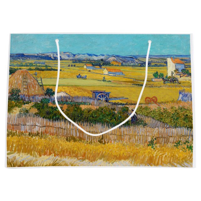 Vincent van Gogh - Harvest at La Crau Large Gift Bag (Front)