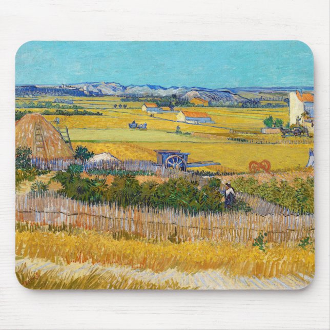 Vincent van Gogh - Harvest at La Crau Mouse Mat (Front)