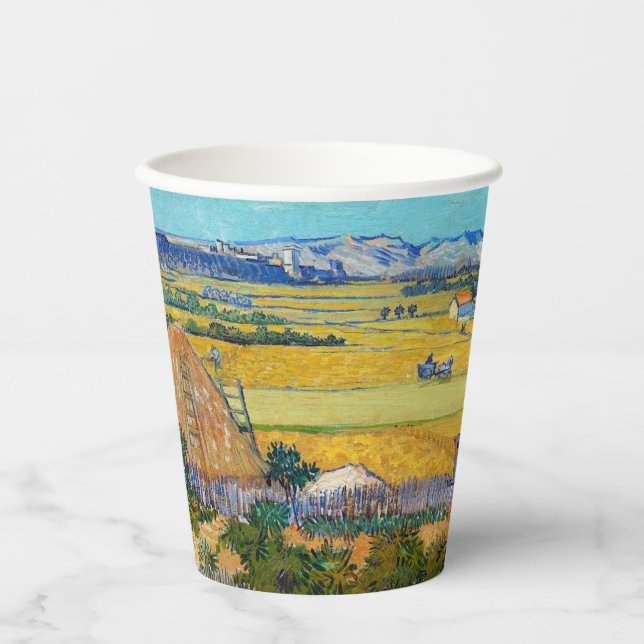 Vincent van Gogh - Harvest at La Crau Paper Cups (Front)