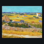 Vincent van Gogh - Harvest at La Crau Photo Print<br><div class="desc">Harvest at La Crau,  with Montmajour in the Background - Vincent van Gogh,  1888</div>