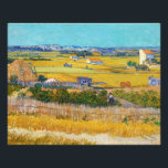Vincent van Gogh - Harvest at La Crau Photo Print<br><div class="desc">Harvest at La Crau,  with Montmajour in the Background - Vincent van Gogh,  1888</div>
