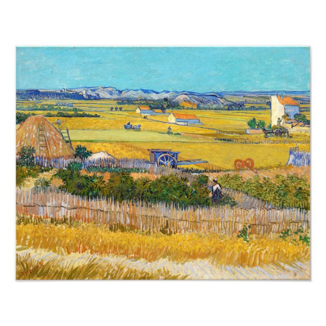 Vincent van Gogh - Harvest at La Crau Photo Print (Front)