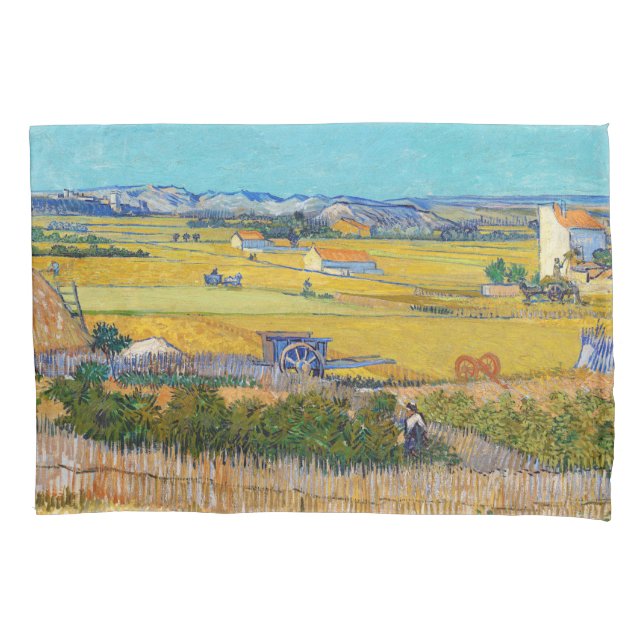 Vincent van Gogh - Harvest at La Crau Pillowcase (Front)