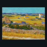 Vincent van Gogh - Harvest at La Crau Poster<br><div class="desc">Harvest at La Crau,  with Montmajour in the Background - Vincent van Gogh,  1888</div>