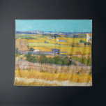 Vincent van Gogh - Harvest at La Crau Tapestry<br><div class="desc">Harvest at La Crau,  with Montmajour in the Background - Vincent van Gogh,  1888</div>