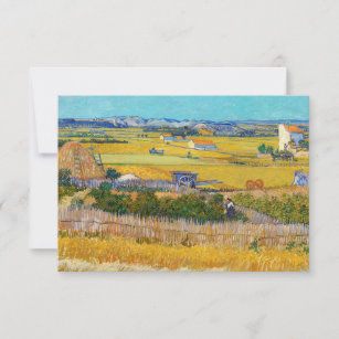 Vincent van Gogh - Harvest at La Crau Thank You Card