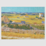 Vincent van Gogh - Harvest at La Crau Tissue Paper<br><div class="desc">Harvest at La Crau,  with Montmajour in the Background - Vincent van Gogh,  1888</div>