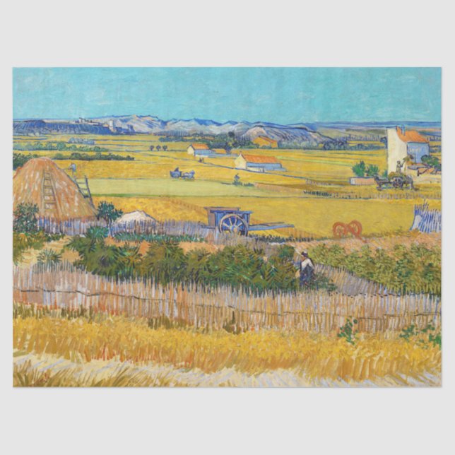 Vincent van Gogh - Harvest at La Crau Tissue Paper (Front)