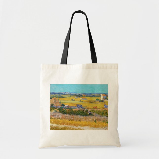 Vincent van Gogh - Harvest at La Crau Tote Bag (Front)